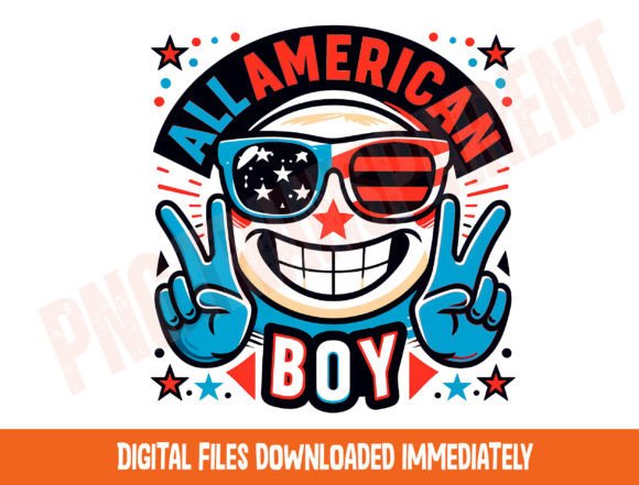 Celebrate with the All American Boy PNG Design
