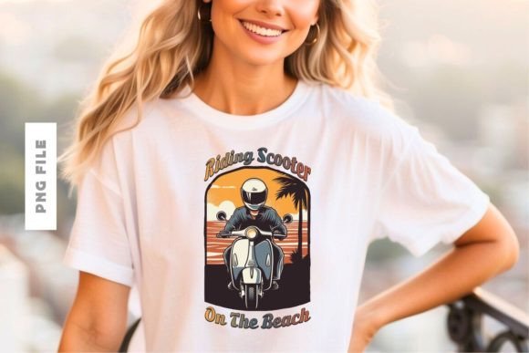 Cruise into Style: Mastering the Riding Scooter T-shirt Design