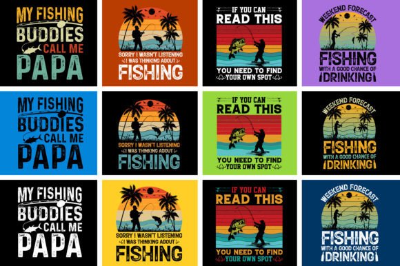 Reel In Customers: A Complete Fishing T-Shirt Design Bundle